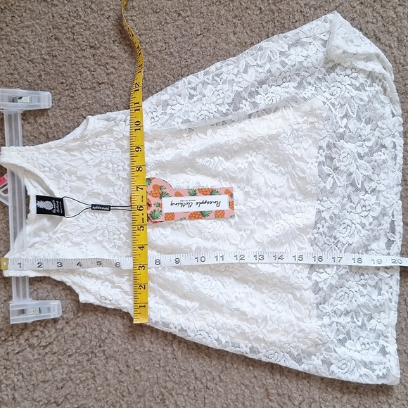 Pineapple Clothing Kids White Lace Sleeveless Dress Size 3/4 | 2-3 Years - Picture 11 of 11